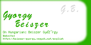 gyorgy beiszer business card